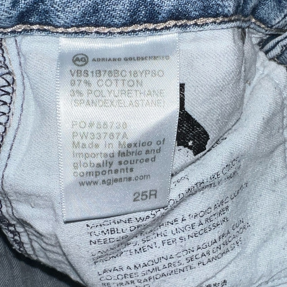 AG Alexxis Slim Jeans High Rise Vintage Wash Contour360 Raw Hem - Picture 8 of 9